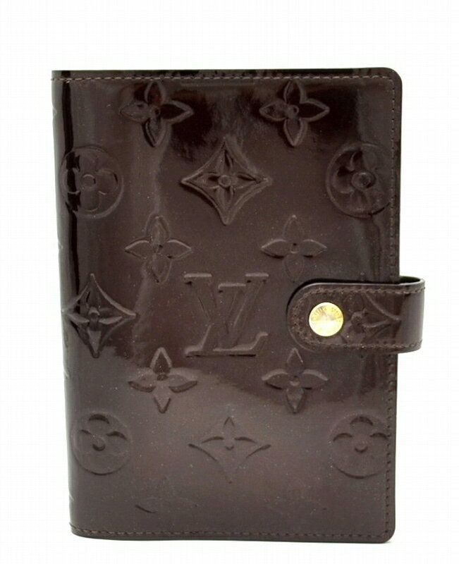 【中古】LOUIS VUITTON ルイ ヴィトン モノグラムヴェルニ アジェンダPM 手帳カバー 6穴式 システム手帳 アマラント R21026【k】【Blumin 楽天市場店】