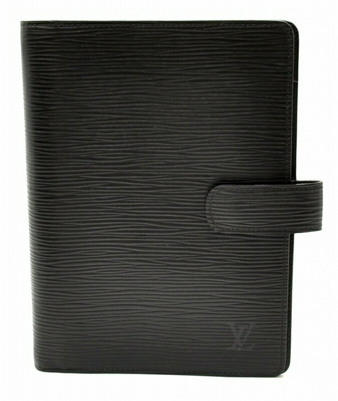【中古】LOUIS VUITTON ルイ ヴィトン エピ アジェンダMM 手帳カバー 6穴式 システム手帳 ノワール 黒 ブラック ゴールド金具 R20042【k】【Blumin 楽天市場店】