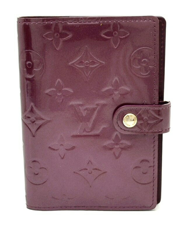 LOUIS VUITTON ルイ ヴィトン モノグラムヴェルニ アジェンダPM 手帳カバー 6穴式 システム手帳 ルージュフォーヴィスト ゴールド R21072【中古】【u】【Blumin 楽天市場店】