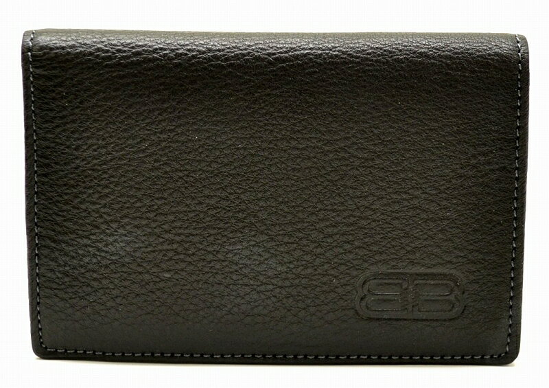 【新品未使用品】BALENCIAGA バレンシアガ レザー カードケース パスケース 名刺入れ 黒 ブラック 【k】【Blumin/森田質店】【質屋出店】
