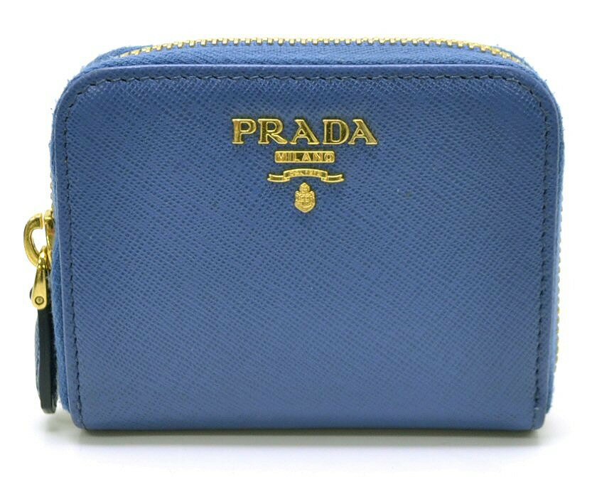 【新品未使用品】【財布】PRADA プラダ コインケース 小銭入れ SAFFIANO 型押しレザー COBALTO 青 ブルー 国内アウトレット購入品 1MM268 【u】【Blumin/森田質店】【質屋出店】