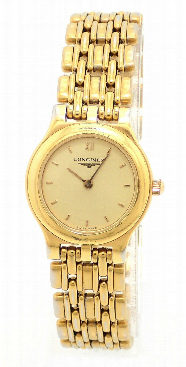 【ウォッチ】LONGINES ロンジン ゴールド文字盤 SS GP レディーズ QZ クォーツ 腕時計 L7 1472 【中古】【u】【Blumin/森田質店】【質屋出店】