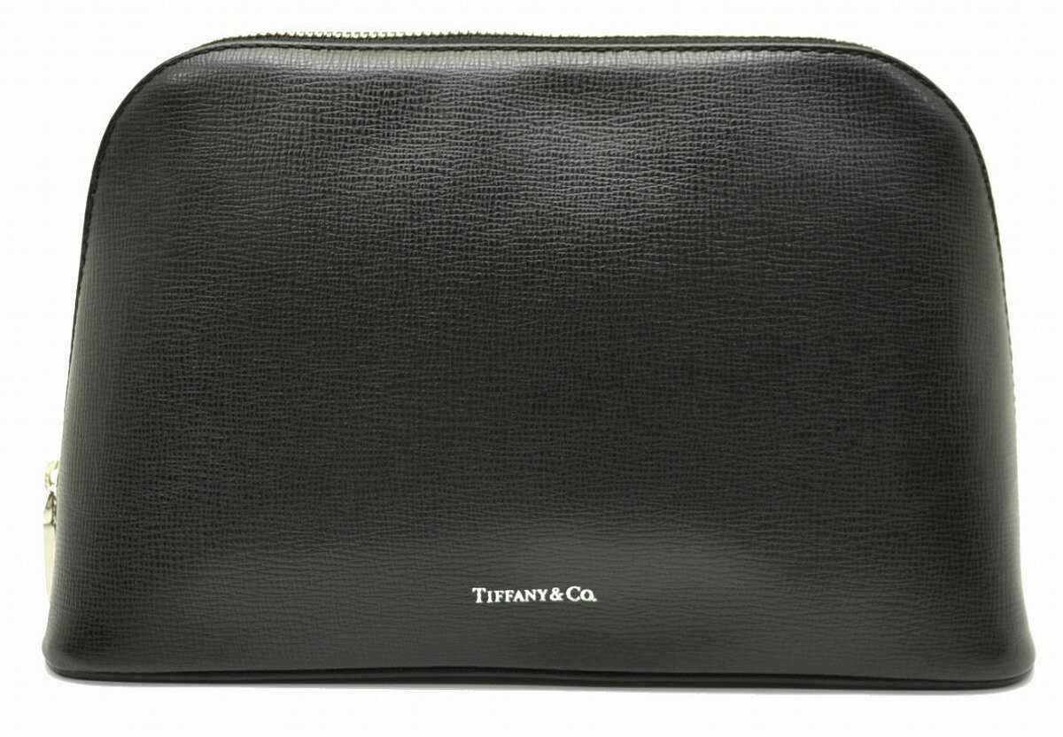 【未使用品】【バッグ】TIFFANY&Co. ティファニー ジップ ドーム ポーチ コスメポーチ 化粧ポーチ レザー 黒 ブラック ライトティール 【中古】【k】【Blumin/森田質店】【質屋出店】のサムネイル