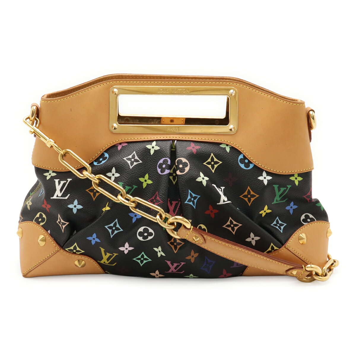 乐天商城 - LOUIS VUITTON ルイ ヴィトン モノグラムマルチカラー ジュディMM ハンドバッグ 2WAY ショルダーバッグ 肩掛け ノワール 黒 ブラック M40254 【中古】