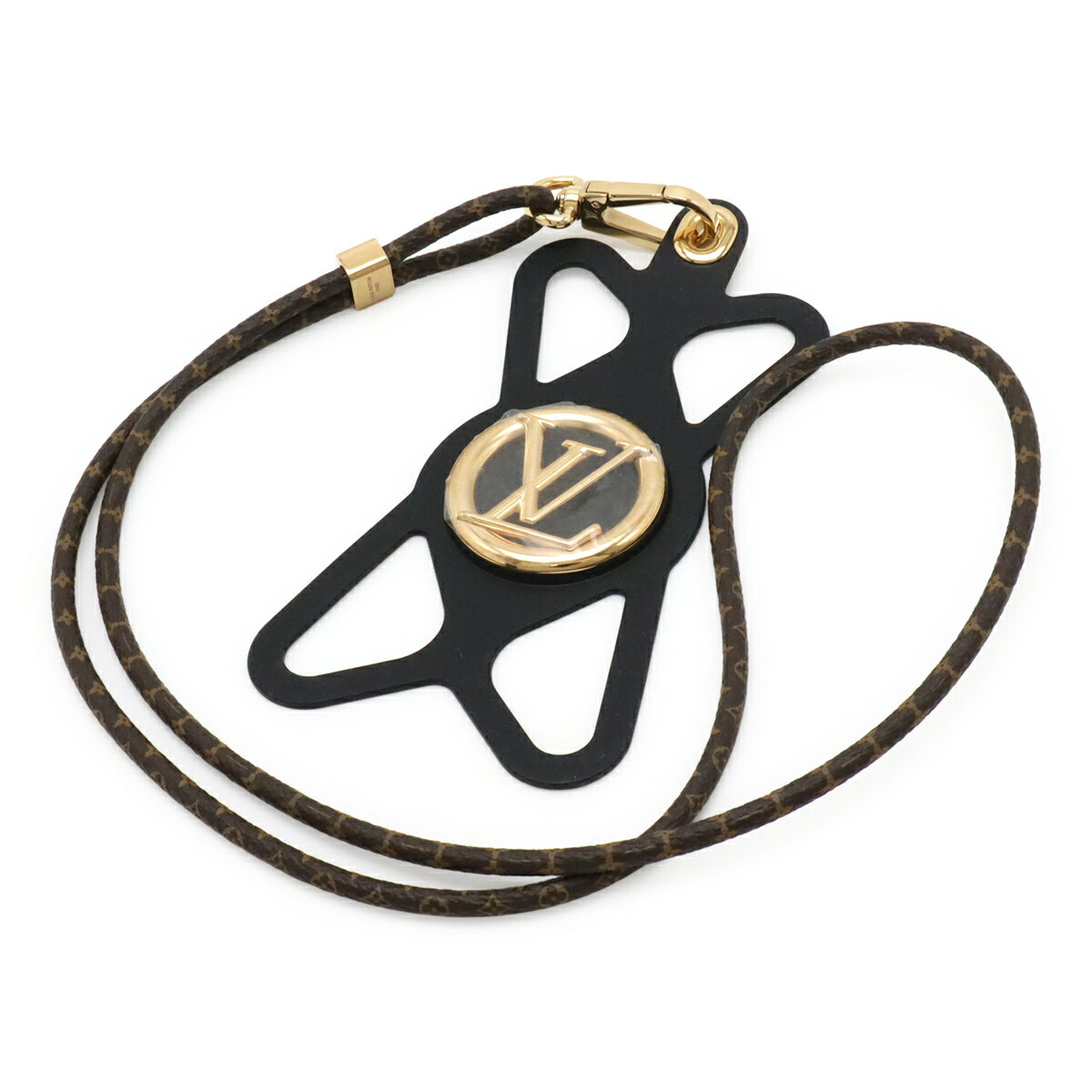 乐天商城 - LOUIS VUITTON ルイ ヴィトン モノグラム フォンホルダー ルイーズ iPhone スマホ 携帯 アクセサリー シリコン ノワール 黒 ブラック M68382 【中古】