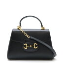 GUCCI グッチ ホースビット 1955 ミディアム トップハンドルバッグ ハンドバッグ 2WAY ショルダーバッグ レザー ブラック 黒 ゴールド金具 70...