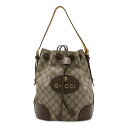 GUCCI グッチ GGスプリーム キャットヘッド ショルダーバッグ ワンショルダー 巾着型 2WAY リュックサック バックパック ベージュ ブラウン 473875 【中古】(4)