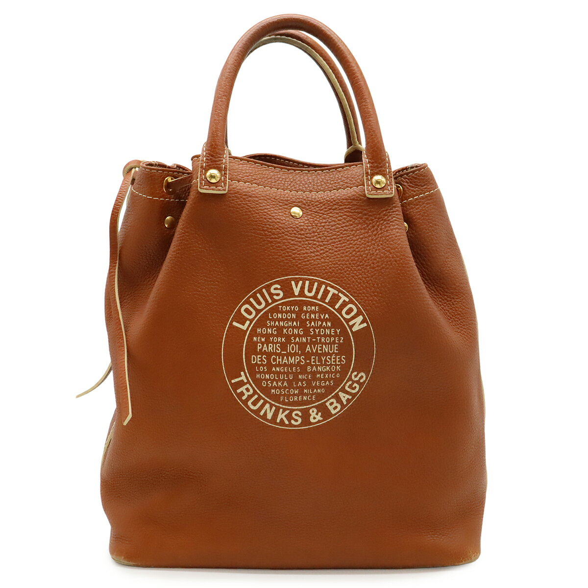 樂天商城 - LOUIS VUITTON ルイ ヴィトン トバゴ T&B シューバッグ トートバッグ ラージトート ハンドバッグ レザー ブラウン 茶 ゴールド金具 M95142 【中古】
