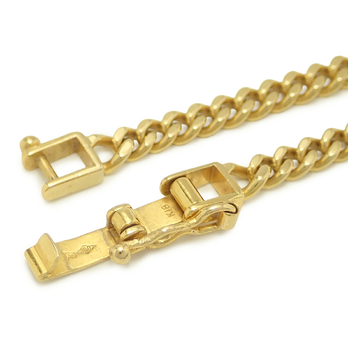 ブルーミン／森田質店のKIHEI 喜平 キヘイ ネックレス K18 18金 イエローゴールド 20.1g 51.0cm YG 2面S シングル 日本造幣局検定マーク入り 20g 前後 【中古】｜アングル3