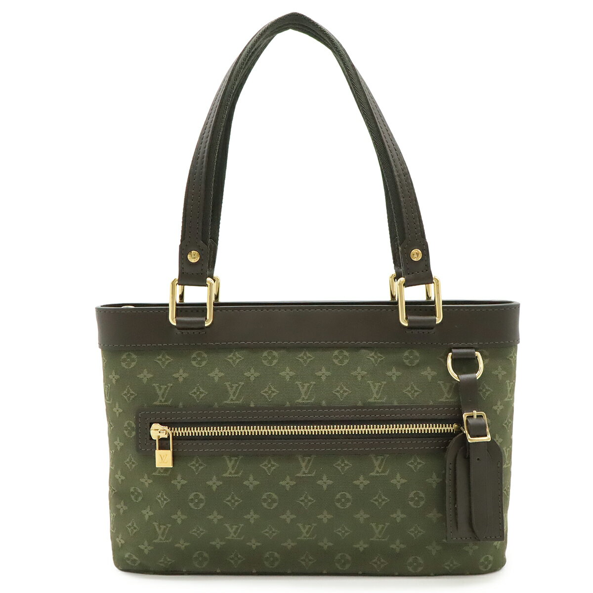 乐天商城 - LOUIS VUITTON ルイ ヴィトン モノグラムミニ ルシーユPM トートバッグ ショルダーバッグ キャンバス TSTカーキ グリーン M92682 【中古】