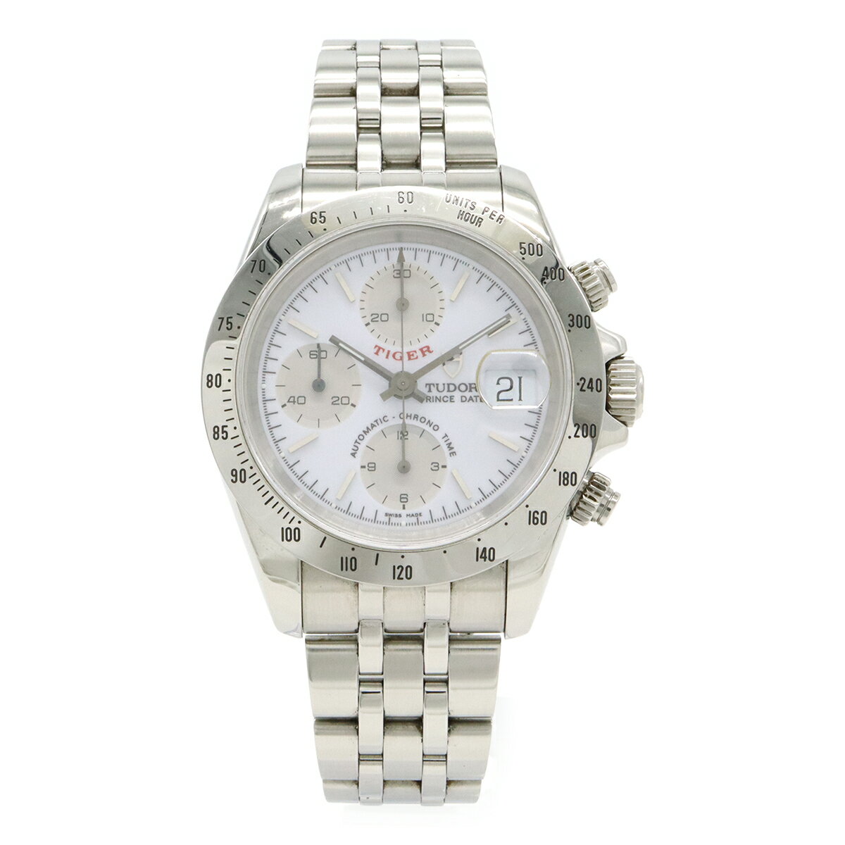 TUDOR チュードル チューダー クロノタイム タイガー プリンスデイト クロノグラフ ホワイト文 ...