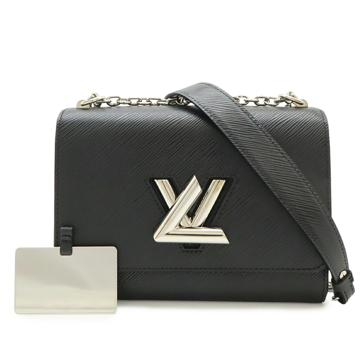 LOUIS VUITTON - LOUIS VUITTON ルイ ヴィトン エピ ツイストMM ショルダーバッグ チェーンバッグ ノワール 黒 ブラック シルバー金具 ミラー欠品 M50282 【中古】