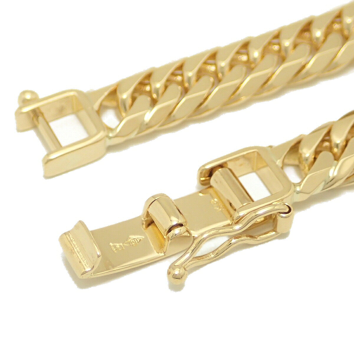 ブルーミン/森田質店のKIHEI 喜平 キヘイ ブレスレット K18 18金 ゴールド 20.2g 18.0cm YG 6面W ダブル 日本造幣局検定マーク入り 20g前後 【中古】｜アングル3