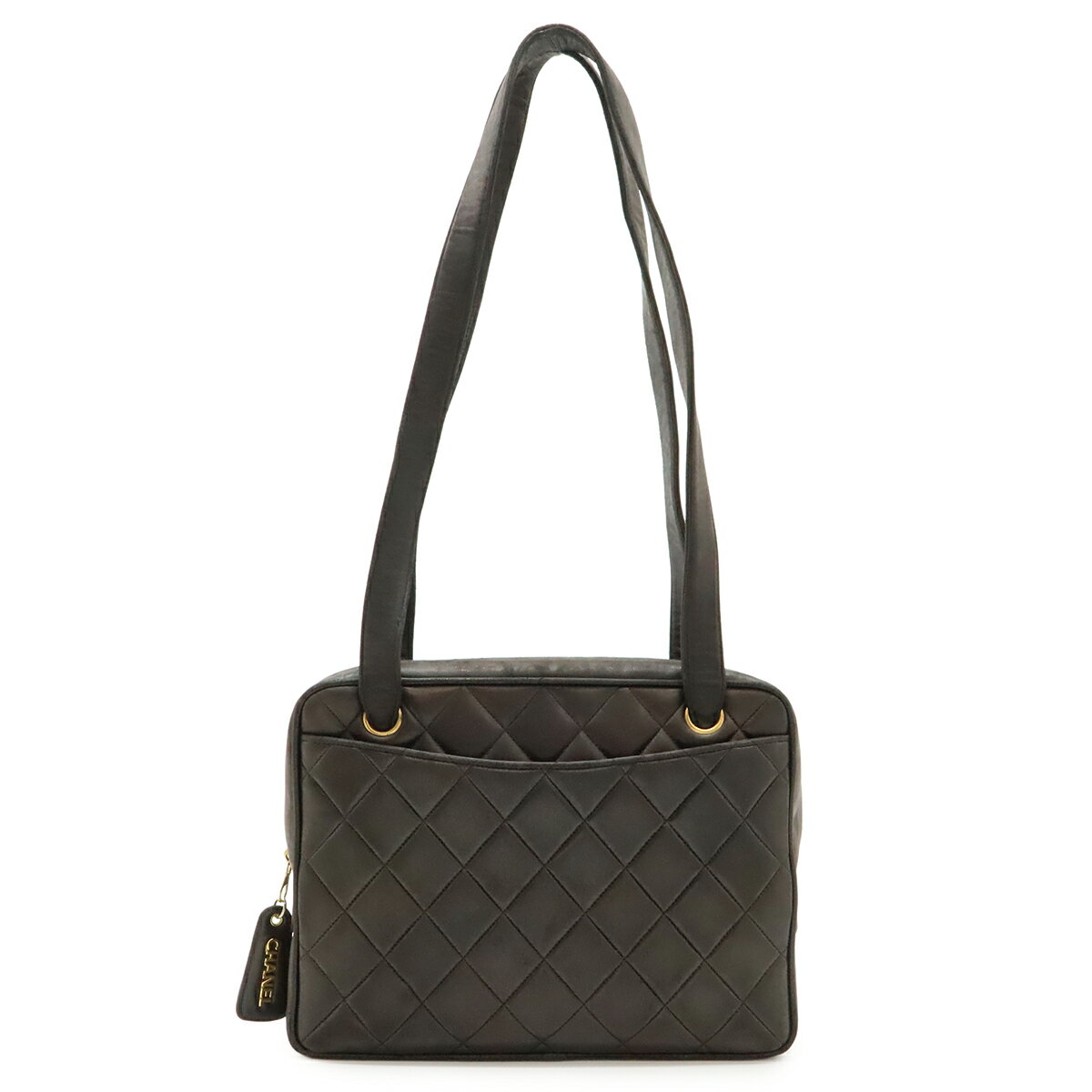 CHANEL - CHANEL シャネル ココマーク マトラッセ トートバッグ ショルダーバッグ セミショルダー 肩掛け レザー ブラック 黒 ゴールド金具 【中古】