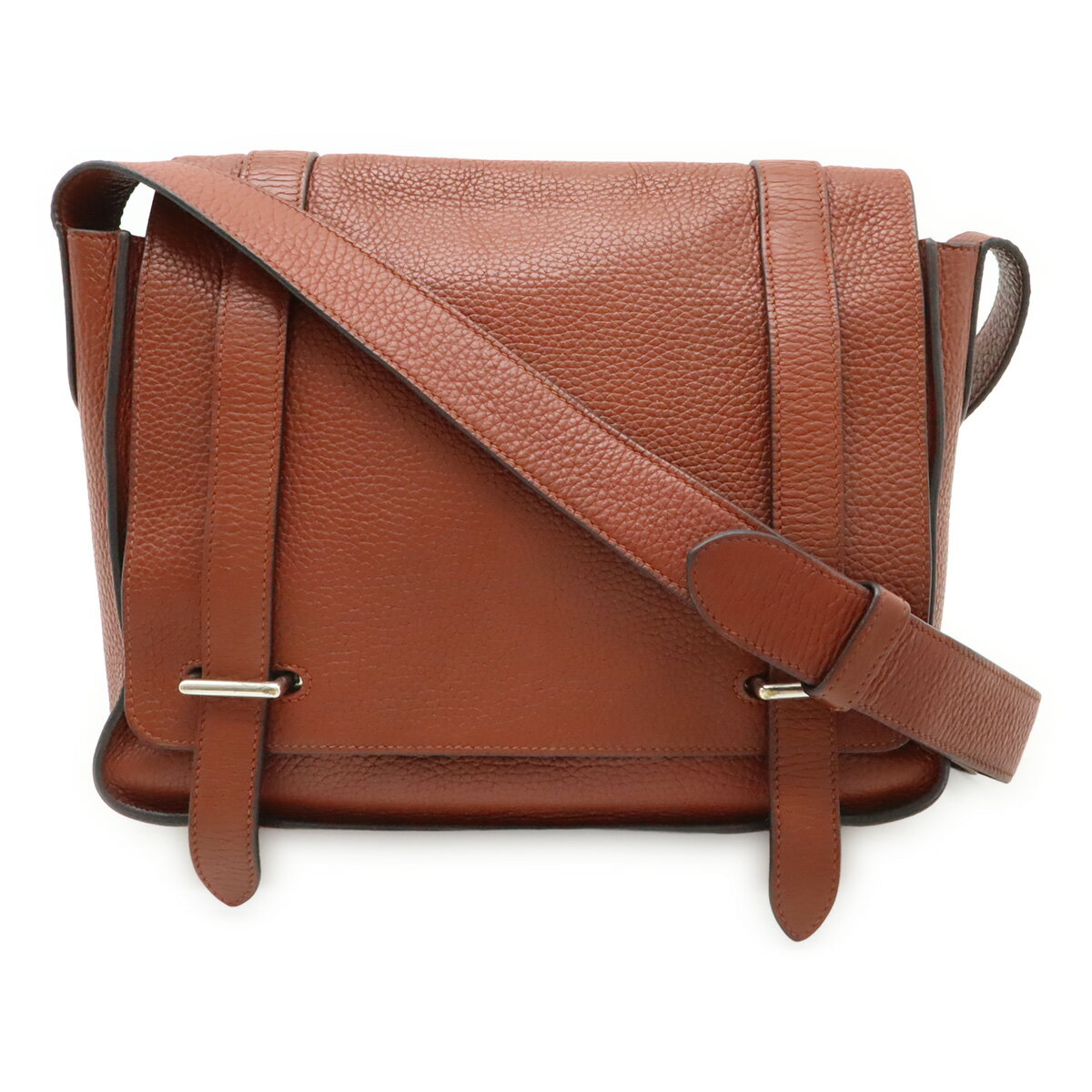 Rakuten - HERMES エルメス スティーブ カポラル27 ショルダーバッグ メッセンジャーバッグ 斜め掛け トゴ レザー シエンヌ テラコッタ系 □P刻印 【中古】