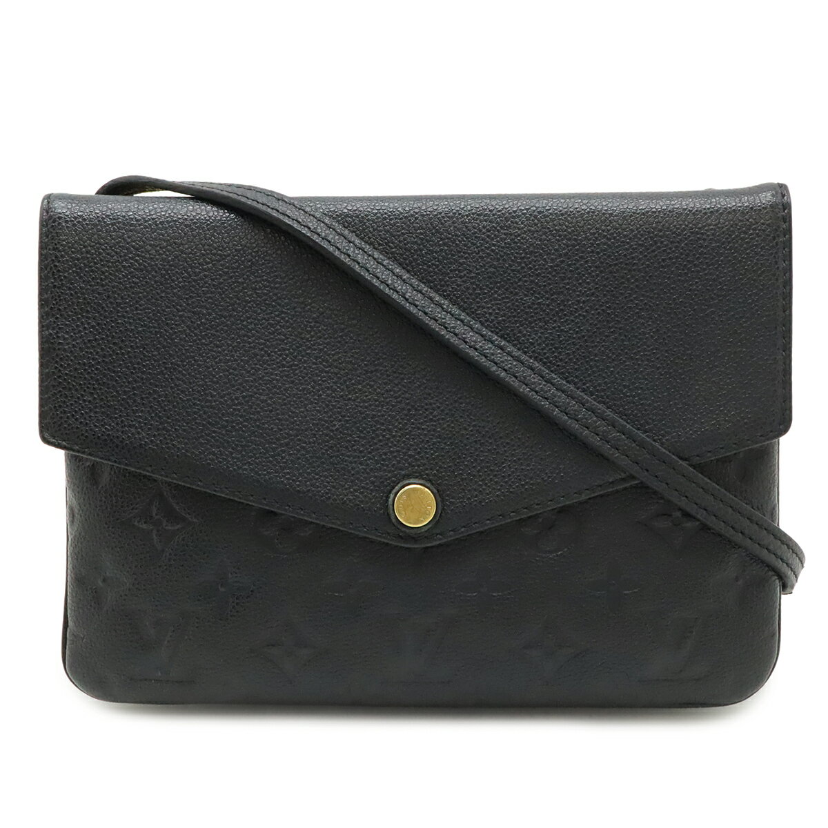 乐天商城 - LOUIS VUITTON ルイ ヴィトン モノグラムアンプラント トワイス ショルダーバッグ ポシェット 斜め掛け ノワール 黒 ブラック ゴールド金具 M50258 【中古】