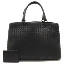 【バッグ】BOTTEGA VENETA ボッテガ ヴェネタ ボッテガベネタ イントレチャート トートバッグ ハンドバッグ レザー ブラック 黒 223377 【中古】