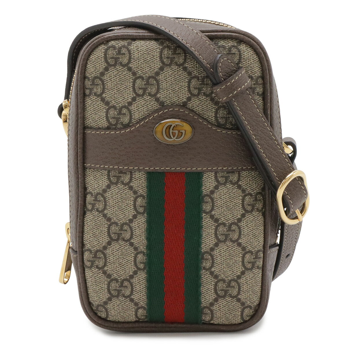 樂天商城 - GUCCI グッチ オフィディア GGスプリーム シェリーライン ショルダーバッグ ポシェット 斜め掛け PVC ベージュ モカブラウン 546595 【中古】
