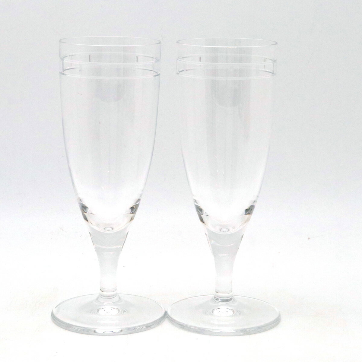 TIFFANY&Co. ティファニー アトラス ピルスナー ペアグラス ビアグラス ビールグラス 2個セット クリスタル ガラス製 【中古】 1