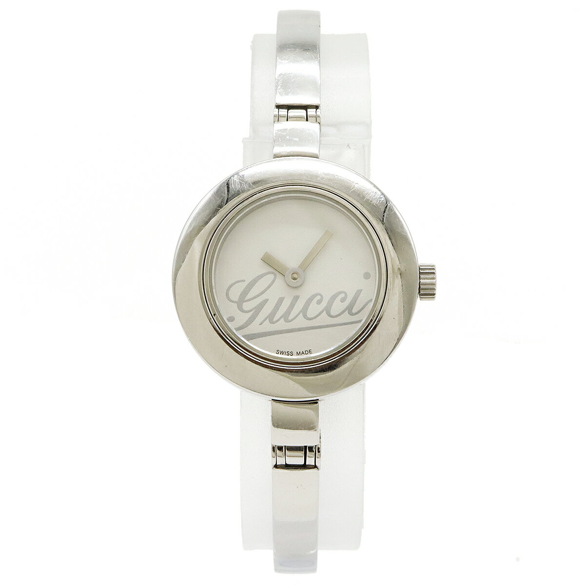 Rakuten - GUCCI グッチ ホワイト文字盤 レディース QZ クォーツ 腕時計 105 YA105544 【中古】