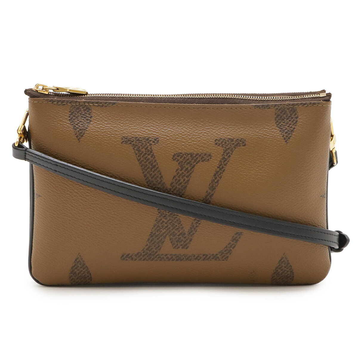 乐天商城 - LOUIS VUITTON ルイ ヴィトン モノグラムジャイアントリバース ポシェット ドゥーブル ジップ ショルダーバッグ 2WAY クラッチバッグ ポーチ M69203 【中古】