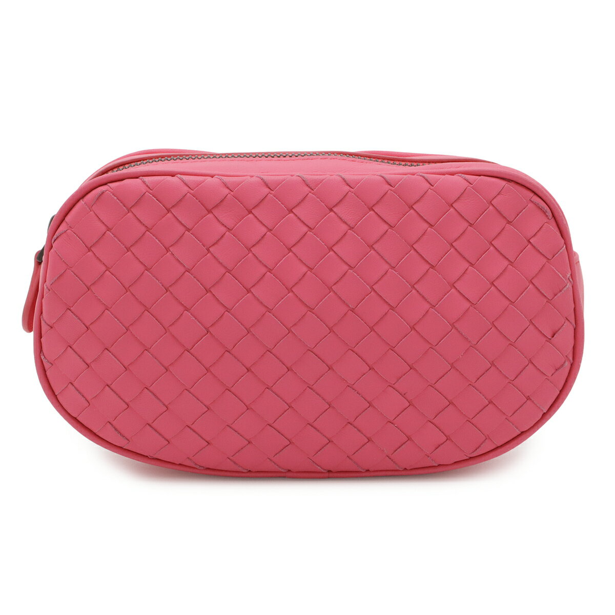 BOTTEGA VENETA ボッテガ ヴェネタ ボッテガベネタ イントレチャート ボディバッグ ベルトバッグ ウエストバッグ レザー ピンク 563906 【中古】