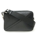 FENDI フェンディ ダイアゴナル ズッカ柄 カメラケース ショルダーバッグ シャドー レザー ブラック 7M0286 【中古】