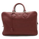 HERMES エルメス プリュム45 ボストンバッグ 旅行カバン トラベルバッグ オールレザー トゴ レザー ボルドー □E刻印 【中古】