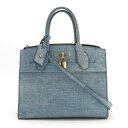 LOUIS VUITTON ルイ ヴィトン スティーマーMM ハンドバッグ トートバッグ 2WAY ショルダーバッグ セミショルダー PVC ブルー M54509 【中古】(4)