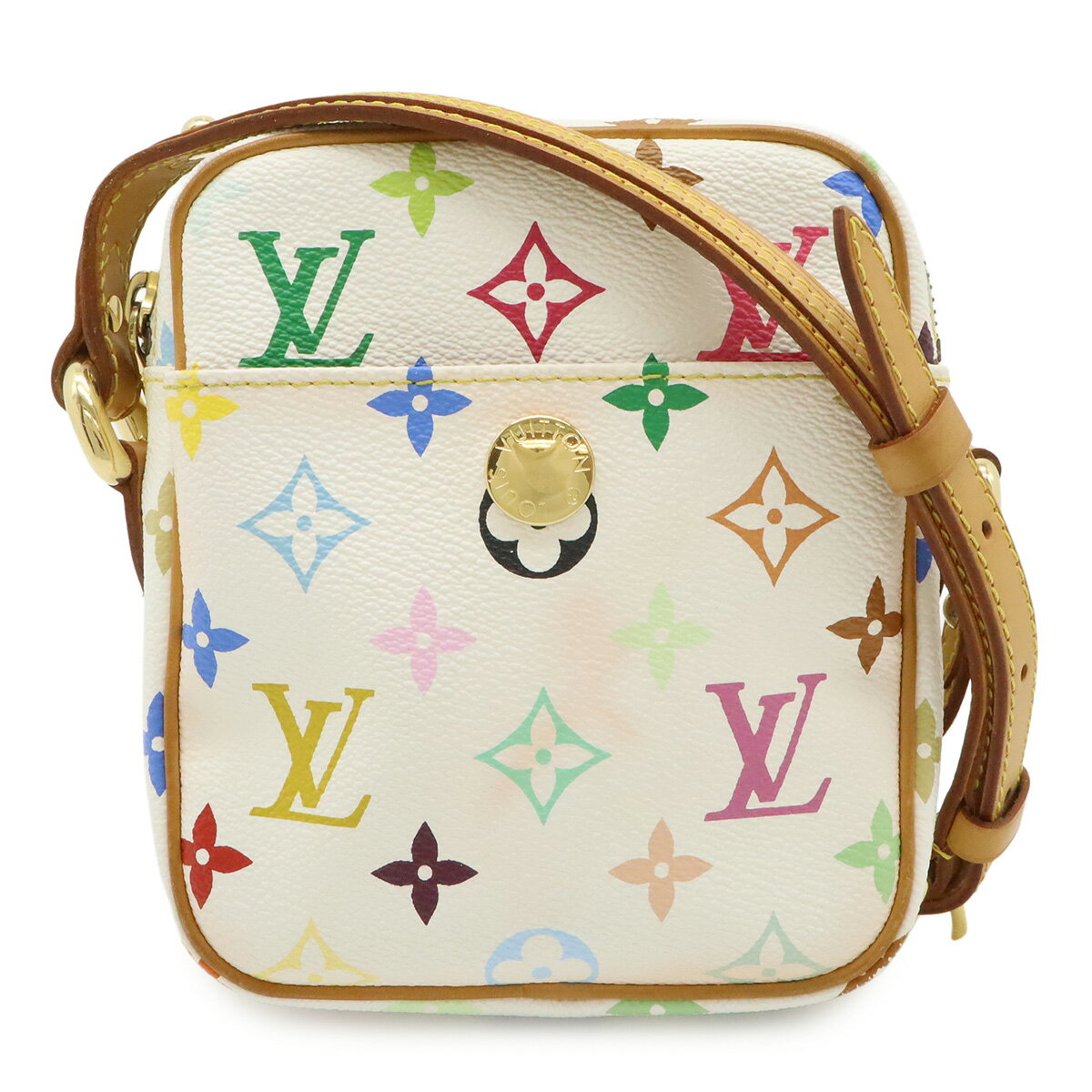 乐天商城 - LOUIS VUITTON ルイ ヴィトン モノグラムマルチカラー リフト ショルダーバッグ ポシェット ミニバッグ 斜め掛け ブロン 白 ホワイト M40055 【中古】