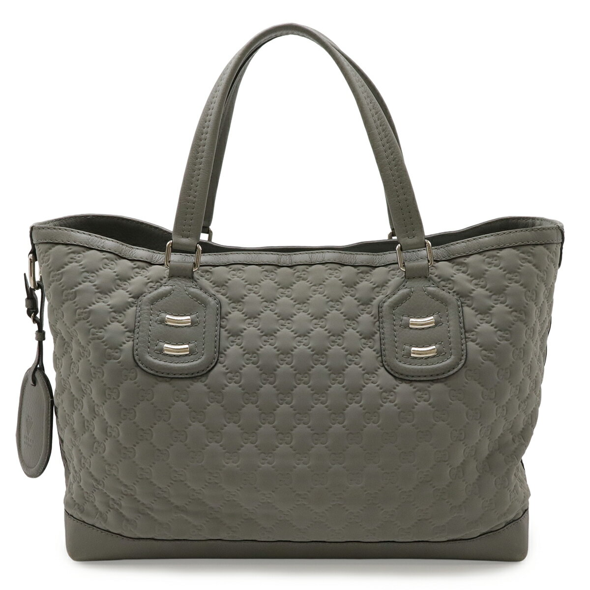 GUCCI - GUCCI グッチ GGネオプレーン トートバッグ ショルダートート ショルダーバッグ 肩掛け ナイロン レザー ライトグレー 241102 【中古】