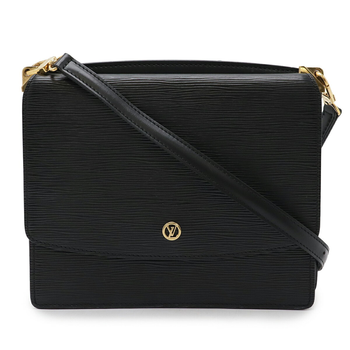 LOUIS VUITTON ルイ ヴィトン エピ グルネル ショルダーバッグ 斜め掛け 2WAY クラッチバッグ レザー ノワール ブラック 黒 ゴールド金具 M52362 【中古】