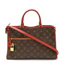 LOUIS VUITTON ルイ ヴィトン モノグラム ポパンクールPM ハンドバッグ トートバッグ 2WAY ショルダーバッグ スリーズ 赤 レッド M434...
