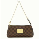 LOUIS VUITTON ルイ ヴィトン ダミエ エヴァ アクセサリーポーチ チェーン ワンショルダー ショルダーバッグ クラッチバッグ ストラップ欠品 N55213 【中古】(4)