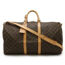 LOUIS VUITTON ルイ ヴィトン モノグラム キーポル バンドリエール55 ボストンバッグ 旅行カバン トラベルバッグ 2WAY ショルダーバッグ M...