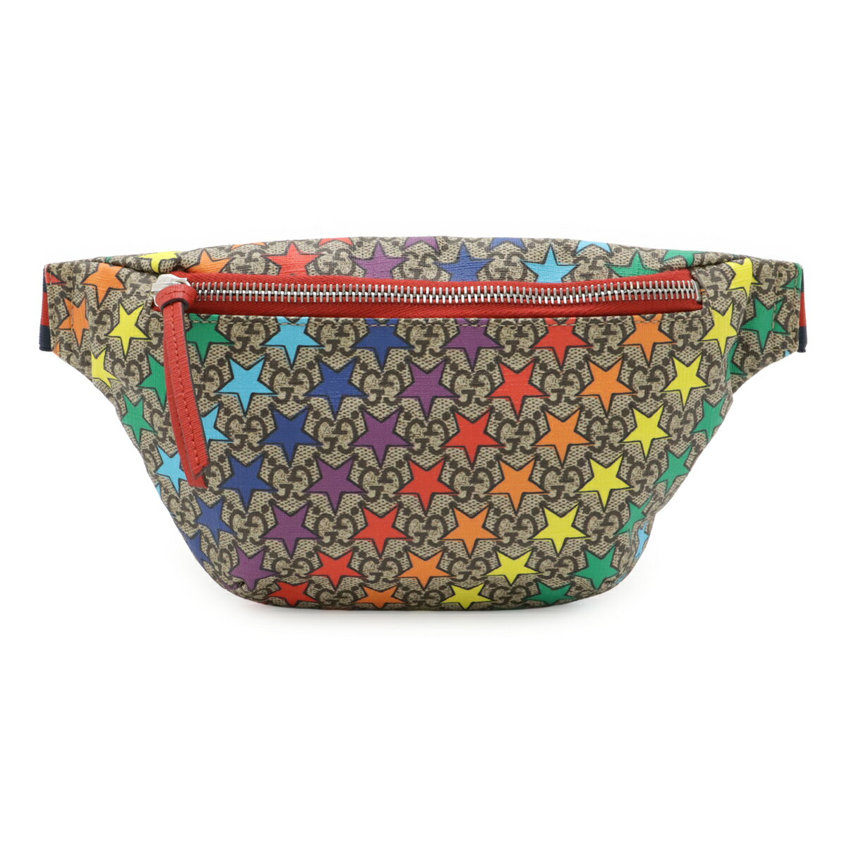 GUCCI グッチ チルドレンズ GGスプリーム スター 星 プリント ウエストポーチ ボディバッグ ベルトバッグ PVC ベージュ マルチカラー 502095 【中古】