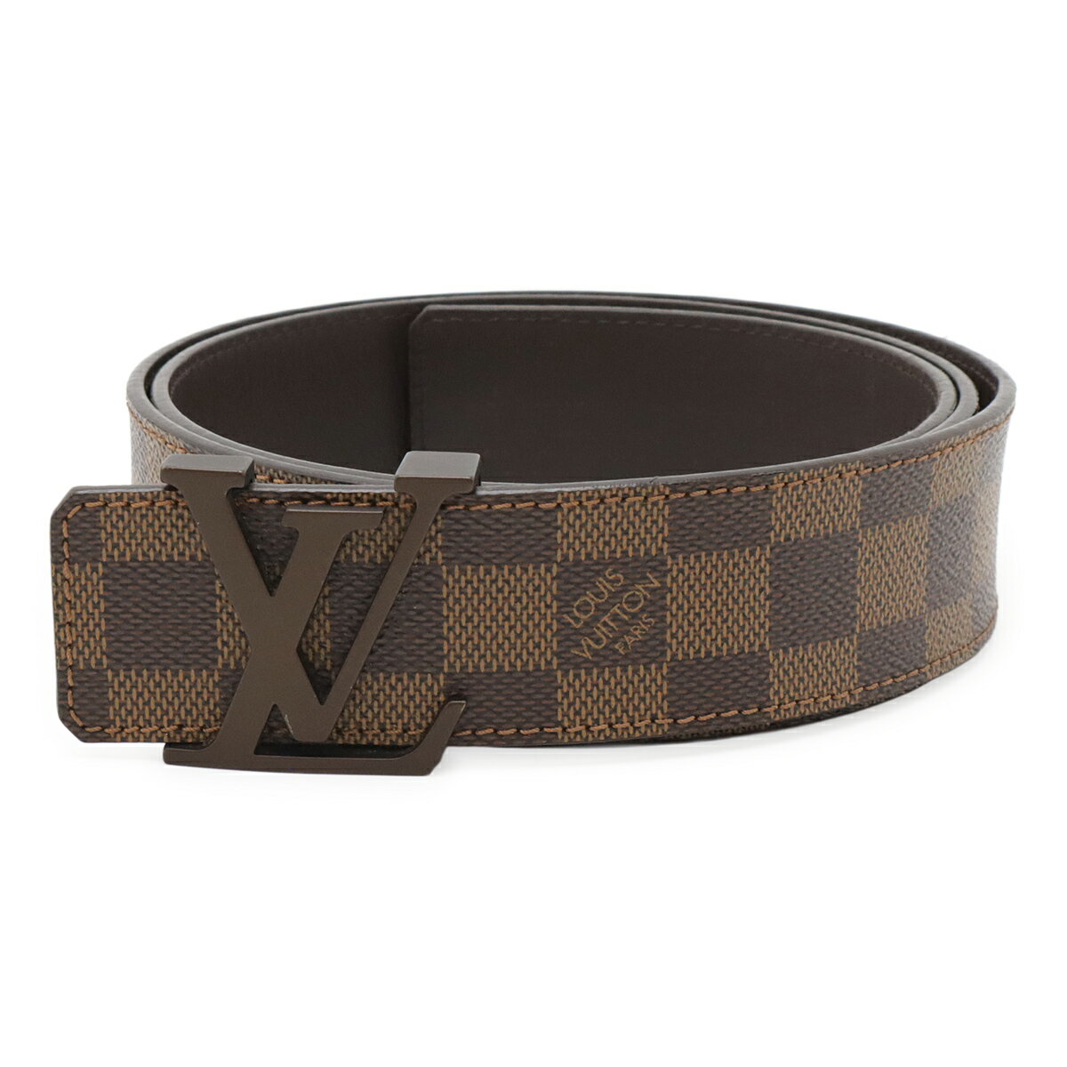 LOUIS VUITTON ルイ ヴィトン ダミエ サンチュール LV イニシアル 40MM ベルト メンズ #100 M9807S 【中古】