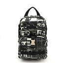 PRADA プラダ TESSUTO COMICS ボディバッグ ショルダーバッグ コミックプリント ナイロン レザー NERO 黒 ブラック ホワイト 2VZ013 【中古】(4)