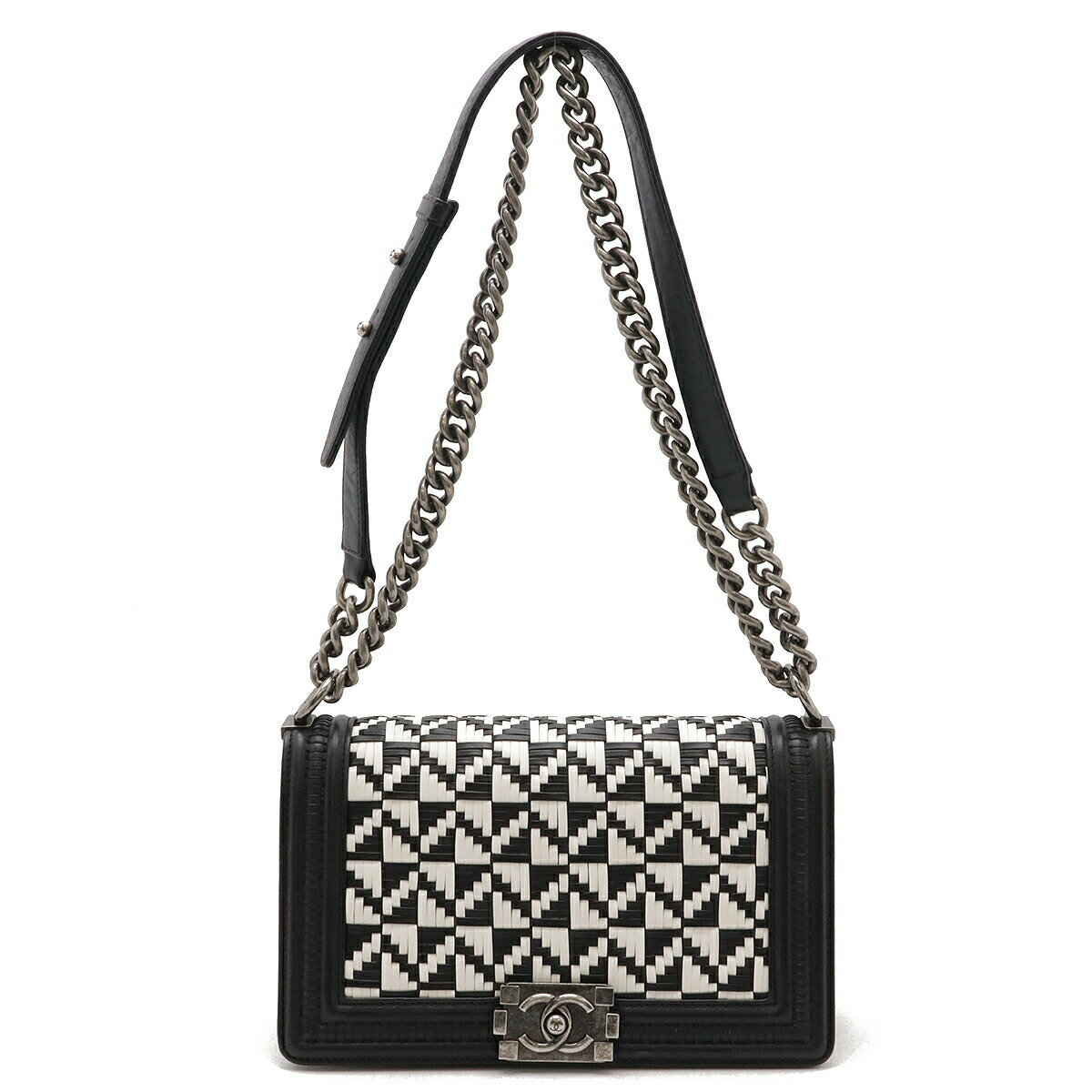 シャネル　CHANEL【正規品】極美品　レア　バッグ　マトラッセ　バイカラー 楽天市場】美品 CHANEL シャネル マトラッセ バイカラー チェーン