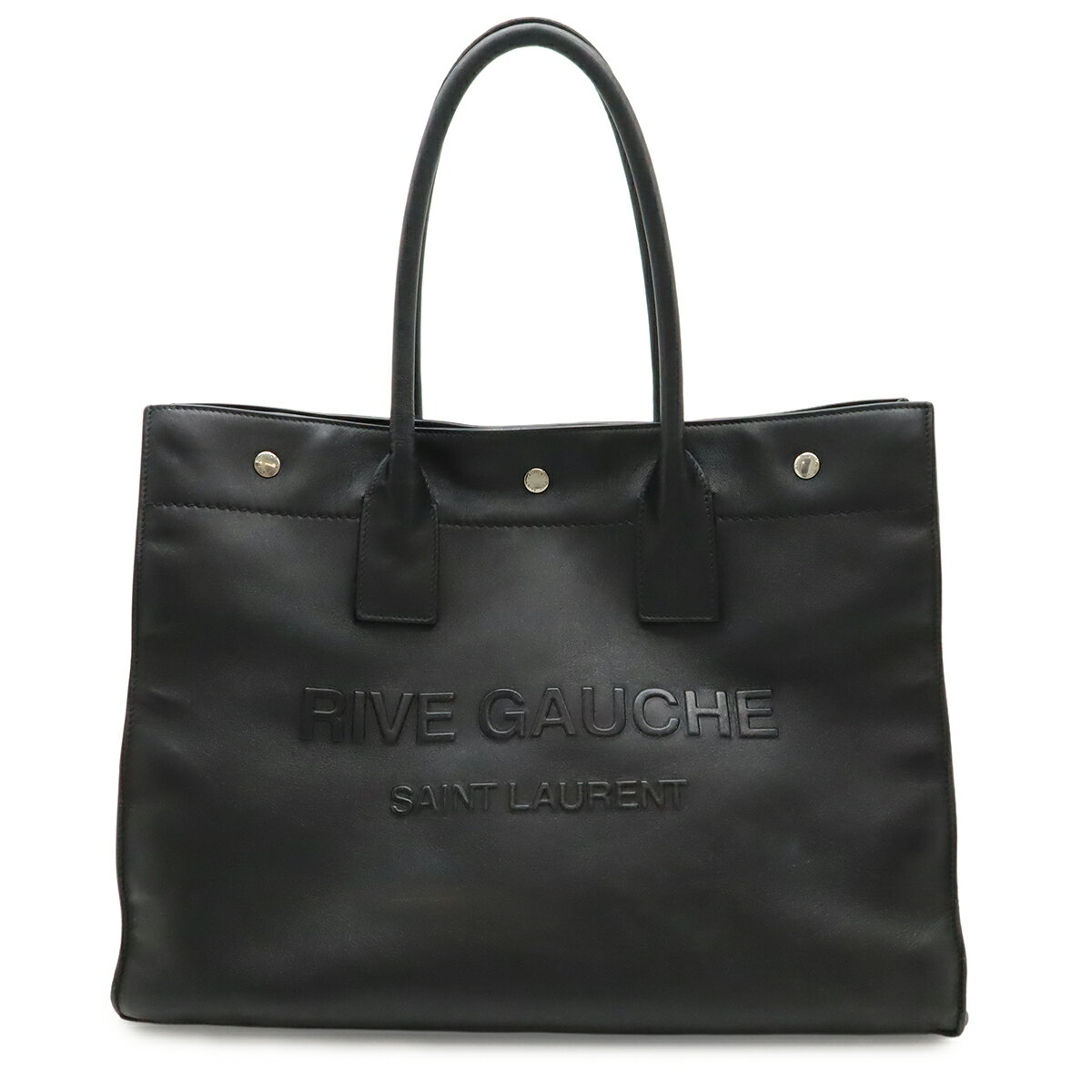 SAINT LAURENT PARIS サン ローラン パリ YSL イブサンローラン リヴ ゴーシュ トートバッグ ショルダーバッグ レザー ブラック 黒 686266 【中古】