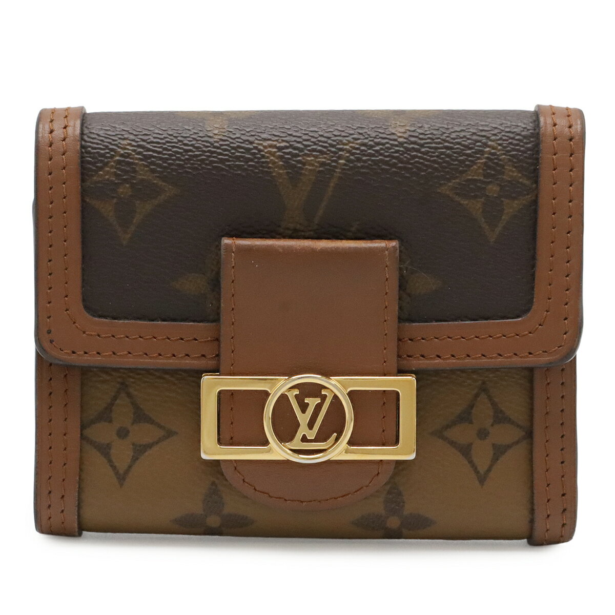 樂天商城 - LOUIS VUITTON ルイ ヴィトン モノグラムリバース ポルトフォイユ ドーフィーヌ コンパクト 3つ折財布 三つ折り財布 M68725 【中古】