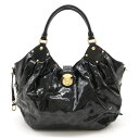 LOUIS VUITTON ルイ ヴィトン モノグラム マヒナ スーリヤ L トートバッグ ショルダーバッグ 肩掛け パテントレザー ノワール 黒 M95881 【中古】(4)