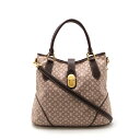 LOUIS VUITTON ルイ ヴィトン モノグラムイディール エレジー トートバッグ 2WAY ショルダーバッグ 斜め掛け セピア M56698 【中古】