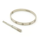 Cartier カルティエ LOVE LΘVE ラブブレス ブレスレット バングル K18WG 750WG ホワイトゴールド #19 【中古】(4)