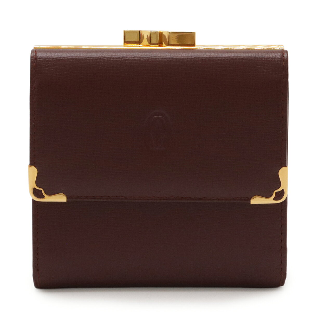 カルティエ Cartier マストライン レザー 1円 □極美品□ 二つ折り 