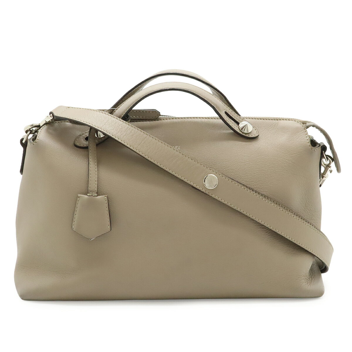 Rakuten - FENDI フェンディ BY THE WAY バイザウェイ ラージ ハンドバッグ 2WAY ショルダーバッグ レザー グレージュ シルバー金具 8BL125 【中古】