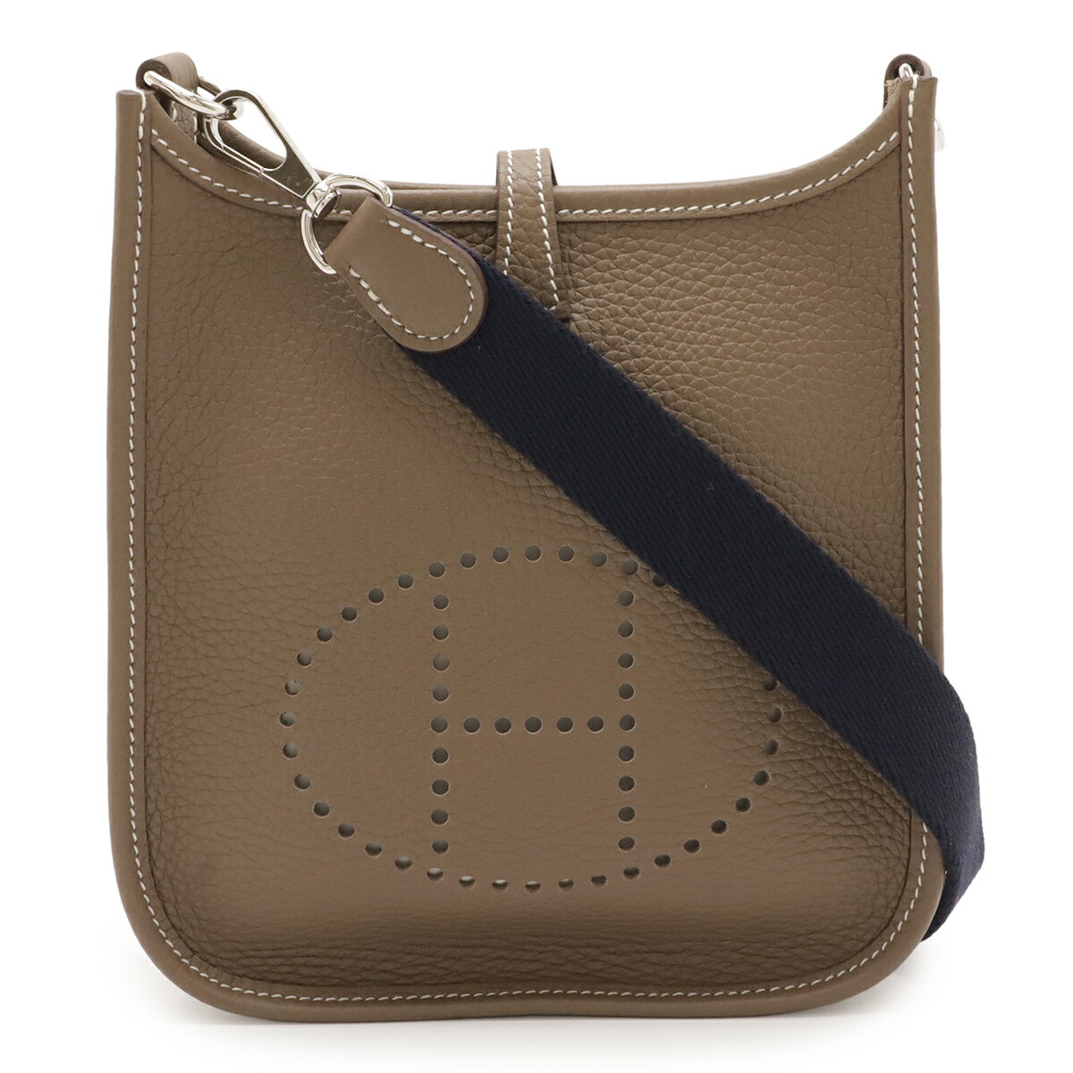 Rakuten - HERMES エルメス エヴリン エブリン TPM ショルダーバッグ ポシェット ミニバッグ トリヨンクレマンス レザー エトゥープ ブルーインディゴ B刻印 【中古】