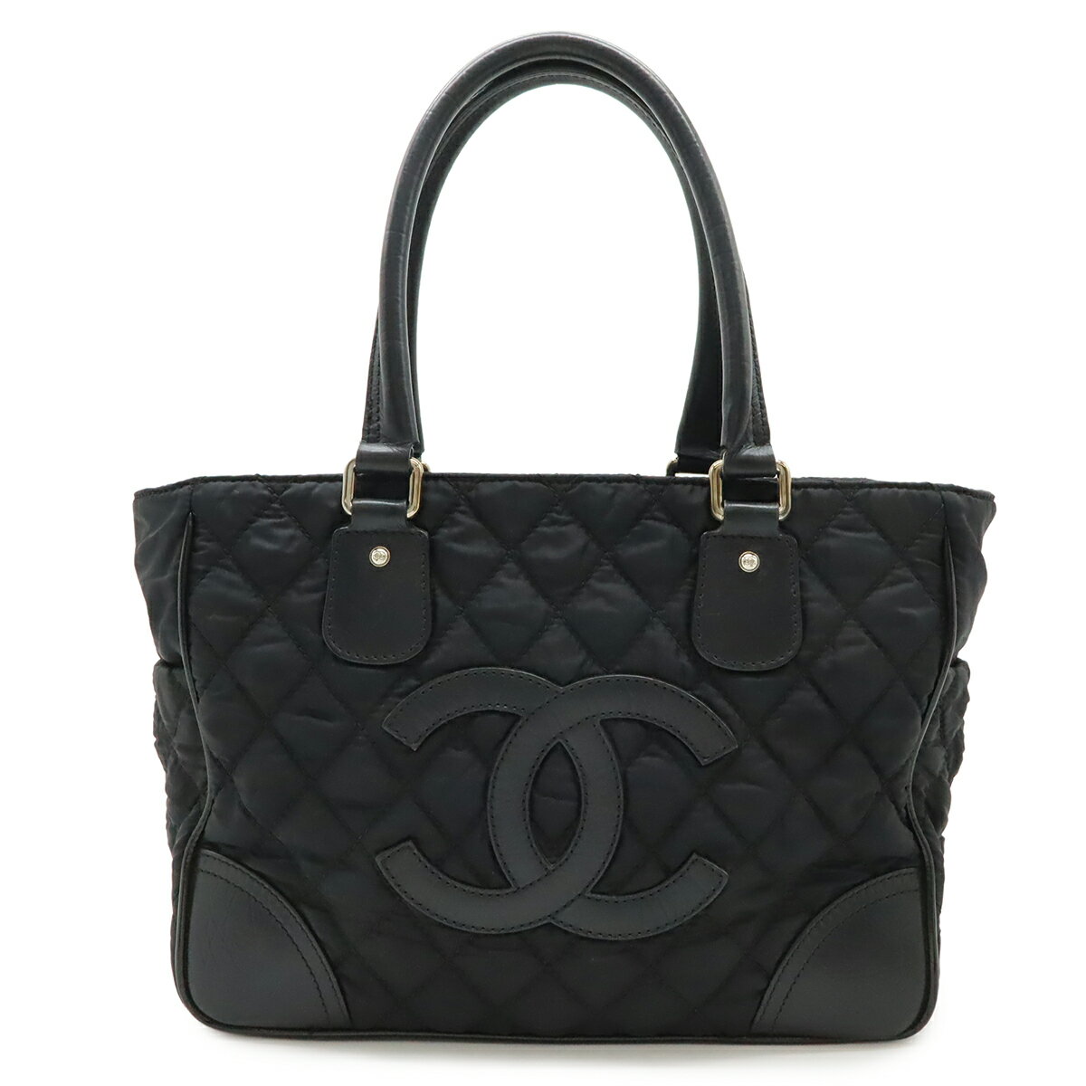 CHANEL - CHANEL シャネル パリニューヨークライン マトラッセ ココマーク トートバッグ ショルダーバッグ ナイロンキャンバス ブラック PRESSEタグ A33100 【中古】