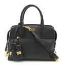 PRADA プラダ エスプラナード ハンドバッグ 2WAY ショルダーバッグ レザー NERO ブラック 黒 国内ブティック購入品 1BA045 【中古】(4)