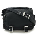 PRADA プラダ クロスボディバッグ ショルダーバッグ 斜め掛け レザー NERO ブラック 黒 2VH043 【中古】